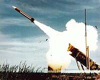 Patriot missile launching Patriot missile launching