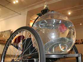 Vehicle piloted by a fish